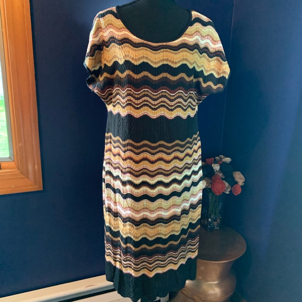 NWT Robbie Bee striped knit bodycon dress 1X